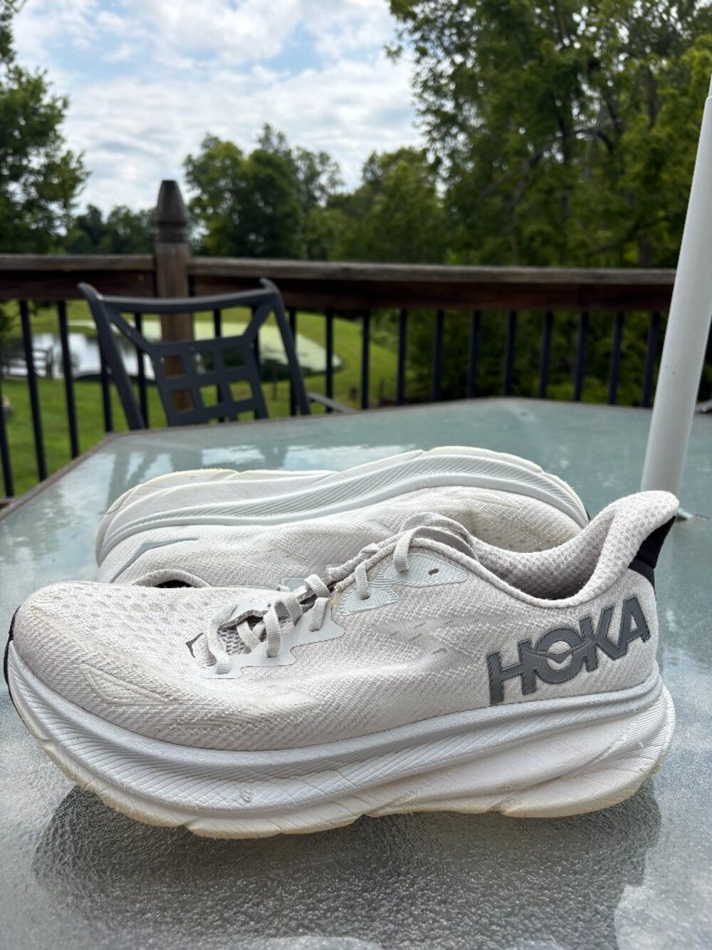 HOKA ONE ONE Clifton 9 Nimbus Cloud/Steel Men’s Running Sneakers Size: 13D